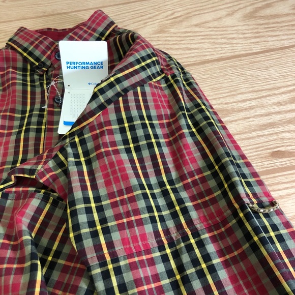 Columbia Men’s Shirt Long Sleeve PHG Cotton S New - Picture 6 of 16